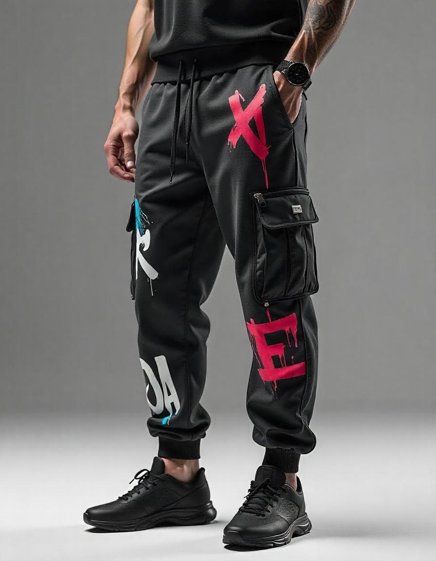 Woman in black sportswear