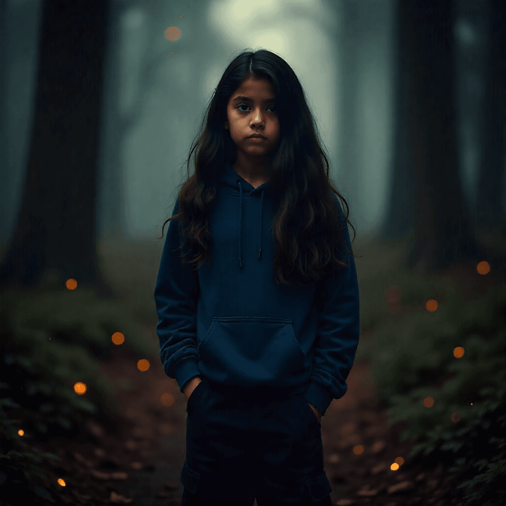 Woman in blue sportswear